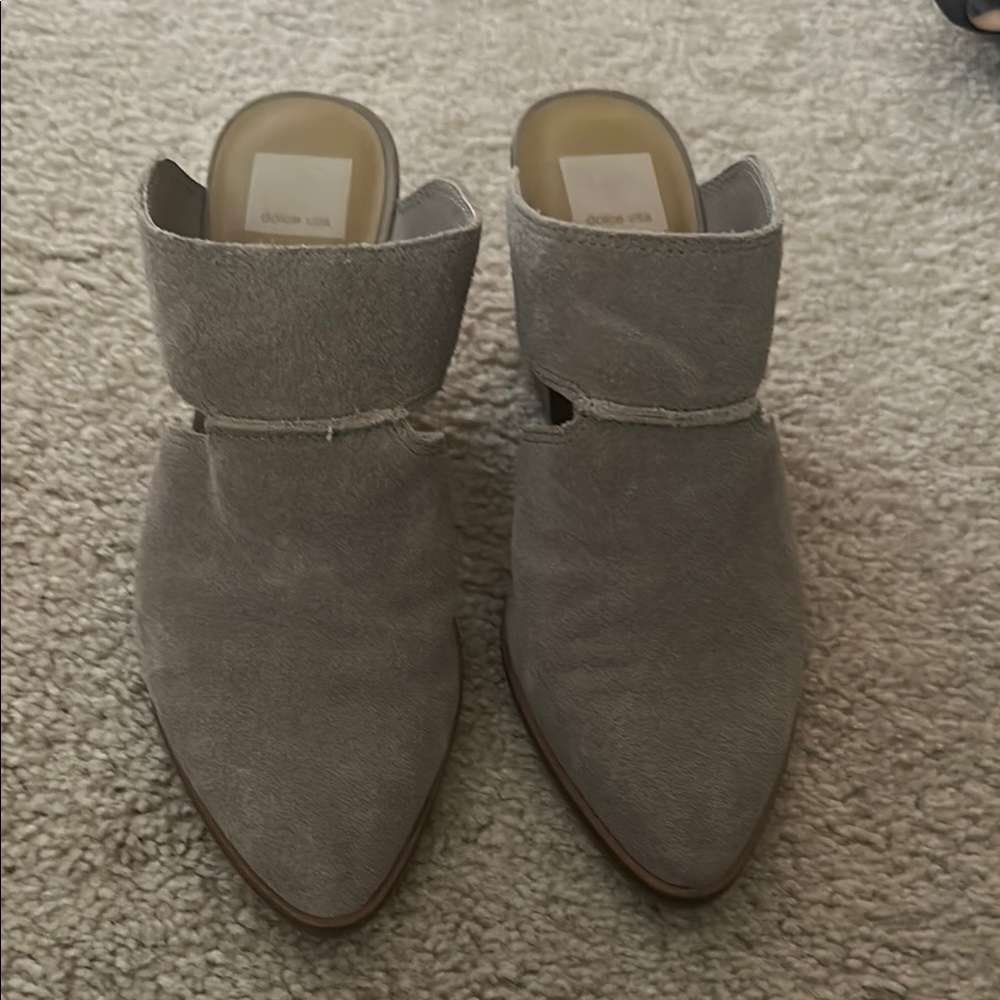Dolce Vita Gray Mules with Modern Strap Design